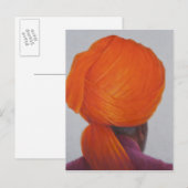 Saffron Turban 2014 Postkarte (Vorne/Hinten)