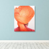 Saffron Turban Leinwanddruck (Insitu (Holzboden))