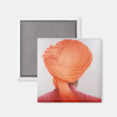 Saffron Turban Magnet (Vorderseite/Rückseite)