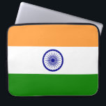 Saffron White and Green Flag Indien Laptopschutzhülle<br><div class="desc">Die wunderschöne Flagge Indiens mit ihren Safranfarben Orange,  Weiß und Grün.</div>