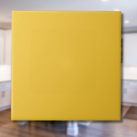 Saffron Yellow Solid Color | Klassisches Elegant Fliese