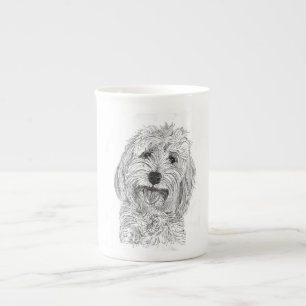 Saffy die Cockapoo weiße China-Tasse Porzellantasse