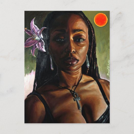 Safiyah mit Blume Postkarte (Vorderseite)