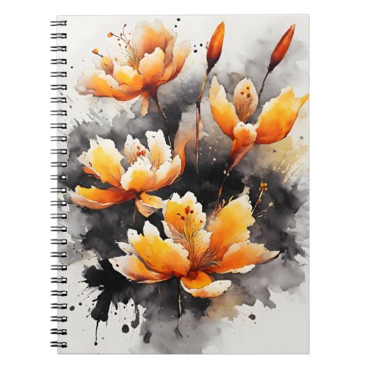 Safran - Aquarellblumen Notizblock (Vorderseite)