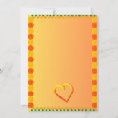 Safran Gelb mit Marigold Save the Date Karte (Rückseite)