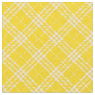 Safran Gelbes Kariertes Tartan-Druckmuster Stoff