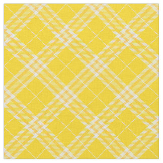 Safran Gelbes Kariertes Tartan-Druckmuster Stoff