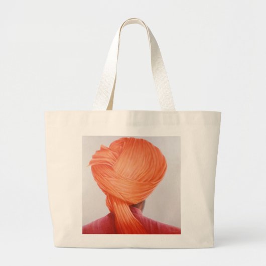 Safran-Turban Jumbo Stoffbeutel (Vorne)