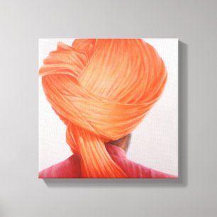 Safran-Turban Leinwanddruck