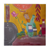 Safran und Paprika-Fliese Fliese (Vorderseite)