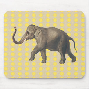 Safron Spice Moods Dots with Elephant Mousepad