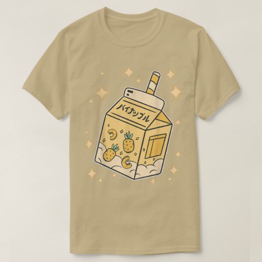 Saft Ananas Drink Kawaii Manga Anime Japan Gra T-Shirt (Design vorne)