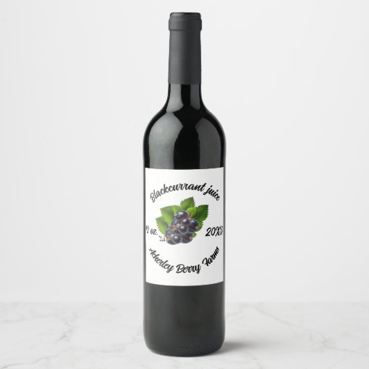 Saft-Aufkleber für Gläser Weinetikett (Vorderseite)