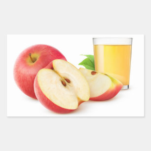 Saft aus Rotäpfeln Rechteckiger Aufkleber