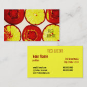 Saft-Bar-Geschäftskarte der funky Frucht frische Visitenkarte (Vorne/Hinten)