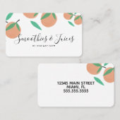 Saft Bar Handgezogene Orangen Botanische Zitrusfrü Visitenkarte (Vorne/Hinten)