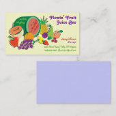 Saft Bar u. Smoothies_Totally fruchtig Visitenkarte (Vorne/Hinten)