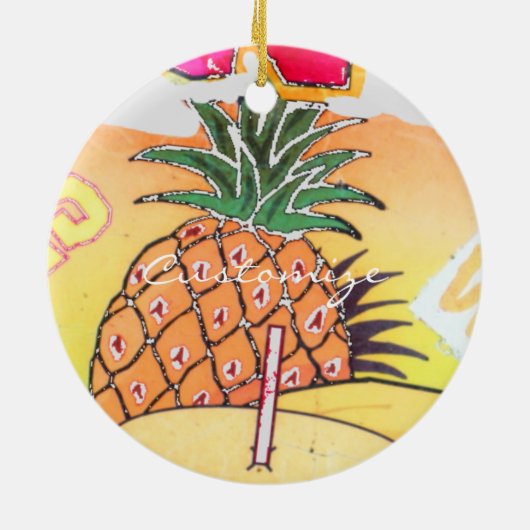 Saft-Bar-Zeichen Thunder_Cove Keramik Ornament (Hinten)