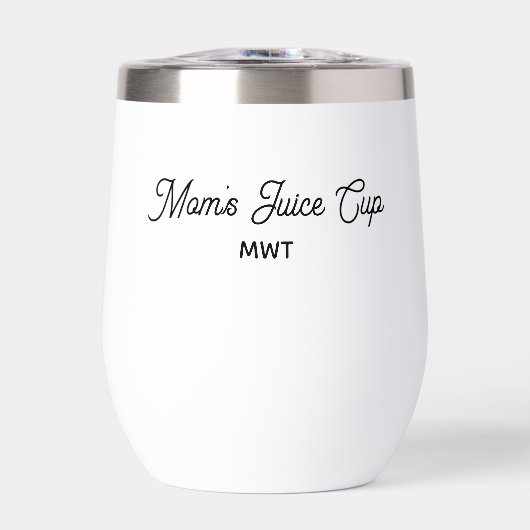 Saft-Cup der lustigen Mama, Monogramm beliebiger b (Vorderseite)