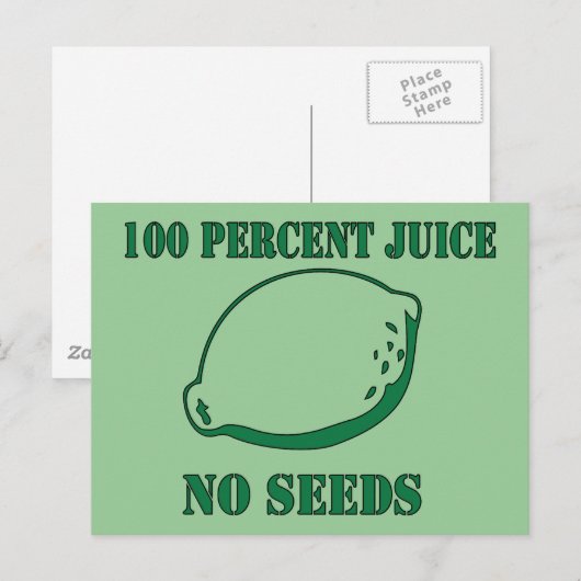 Saft ohne Saatgut Postkarte (Vorne/Hinten)