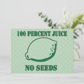 Saft ohne Samen Einladung (Stehend Vorderseite)