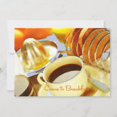 Saft und Java kommen zu frühstücken Einladung (Vorderseite)