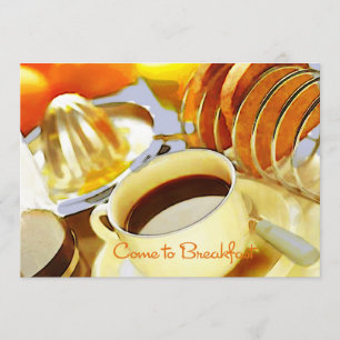 Saft und Java kommen zu frühstücken Einladung