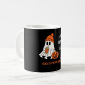 Saft vor Boos - Halloween Ghost & Pumpkin Kaffeetasse (Vorderseite Links)
