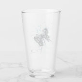 Saft, Wasser, Trinken Schwarzer Schmetterling aus Glas (Rückseite)