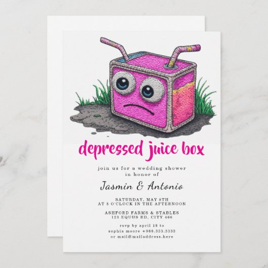 Saftbox Einladung (Vorne/Hinten)