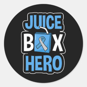 Saftbox Hero Diabetes Blue Ribbon Diabetiker Ketoa Runder Aufkleber