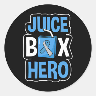 Saftbox Hero Diabetes Blue Ribbon Diabetiker Ketoa Runder Aufkleber