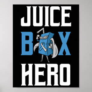 Saftbox Hero Diabetes Blue Ribbon Endocrinologis Poster