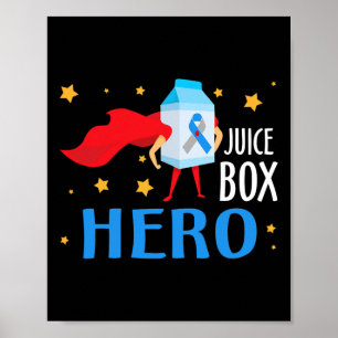 Saftbox Hero Typ 1 T1d Diabetes Diabetiker Awaren Poster
