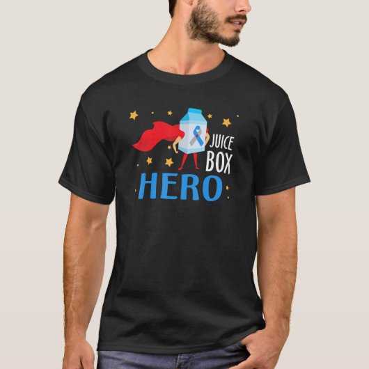 Saftbox Hero Typ 1 T1D Diabetes Diabetiker Awaren T-Shirt (Vorderseite)