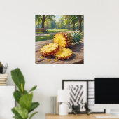 Saftige Ananas - Pastell-Malstil Poster (Heimbüro)