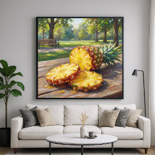 Saftige Ananas - Pastell-Malstil Poster