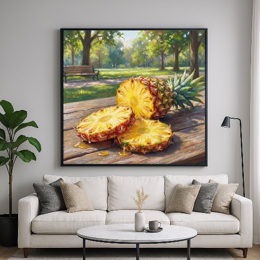 Saftige Ananas - Pastell-Malstil Poster