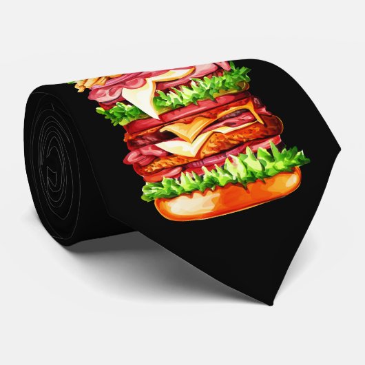 Saftige Burger-Krawatte Krawatte (Gerollt)