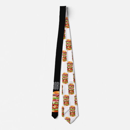 Saftige Burger-Krawatte Krawatte (Rückseite)