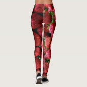 Saftige Erdbeerphotographisches Muster Leggings (Rückseite)