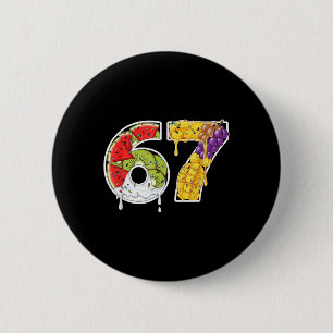 Saftige Frucht Nummer 67 Splash Fun Style Button