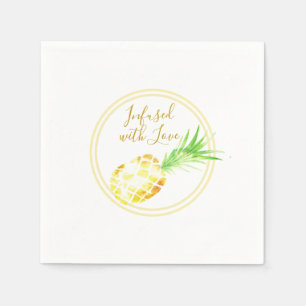Saftige goldene Ananas Serviette