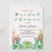 saftige Kaktus-Brautpartyeinladung Einladung (Vorderseite)