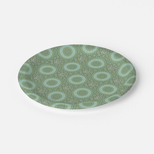 Saftige Mandala Pappteller (Schrägansicht)