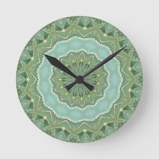 Saftige Mandala Runde Wanduhr (Vorderseite)