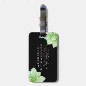 Saftige MitternachtsBlumen Gepäckanhänger (Rückseite vertikal)