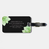 Saftige MitternachtsBlumen Gepäckanhänger (Rückseite horizontal)