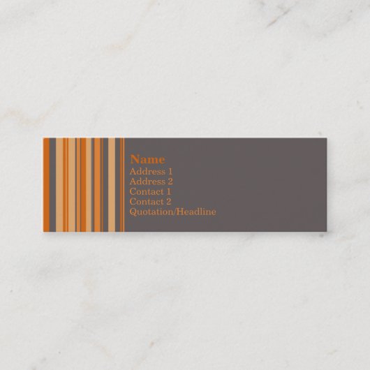 Saftige Orange • Profilecard Mini Visitenkarte (Vorderseite)