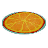 Saftige orange Scheibe-rundes Glasschneiden-Brett Schneidebrett (Ecke)